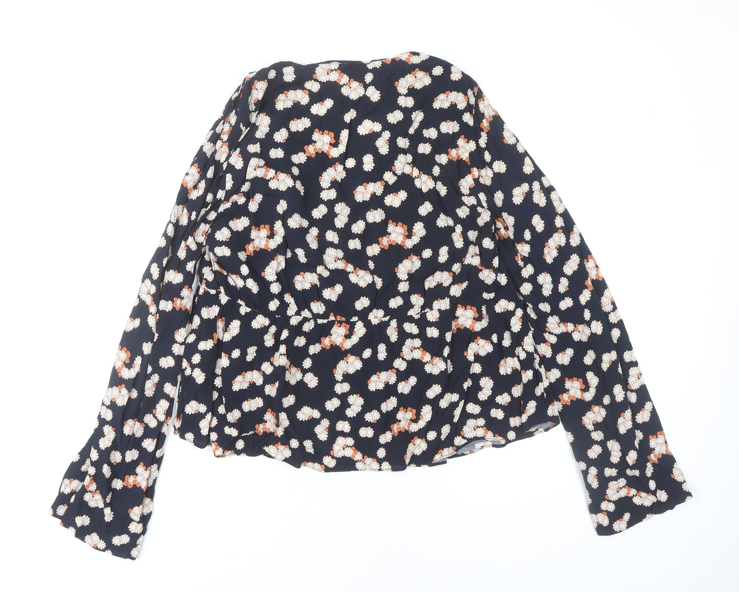 Zara Women’s Multicoloured Floral Wrap Blouse Size 8
