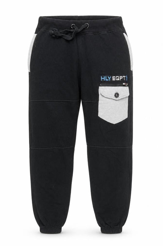 HLY EQPT Men’s Black Jogger Trousers L Cotton Blend Casual
