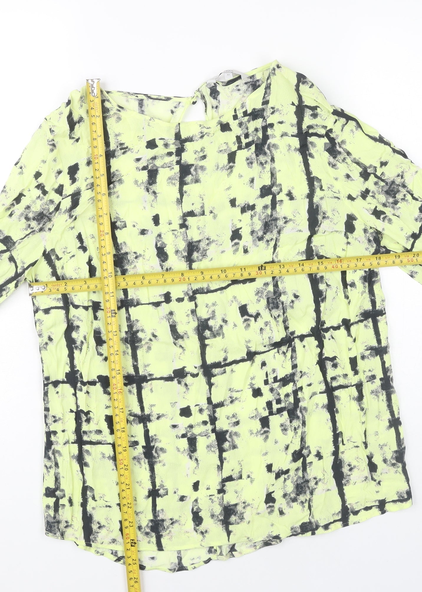 Next Women’s Multicoloured Blouse UK 12 Long Sleeve Viscose