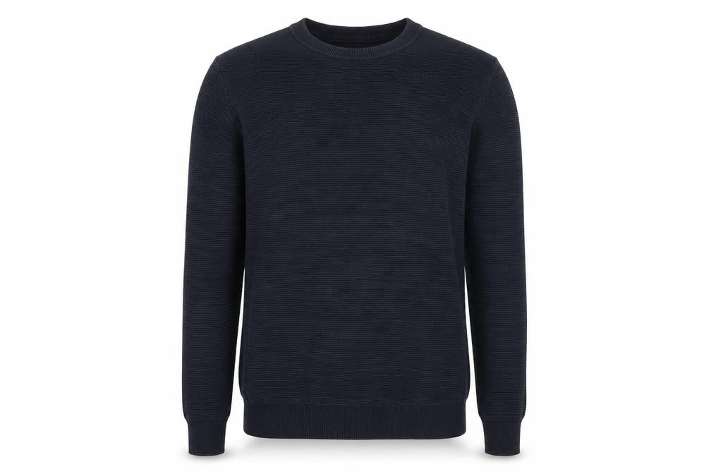 yd. Men’s Blue Cotton Nylon Crew Neck Jumper Size L