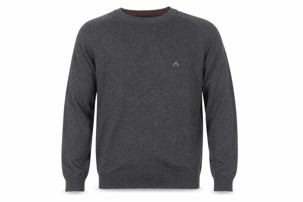 Austin Reed Mens Grey Wool Blend Jumper M Crew Neck Pullover