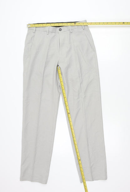 Marks & Spencer Men's Grey 30in Dress Pants Regular Fit