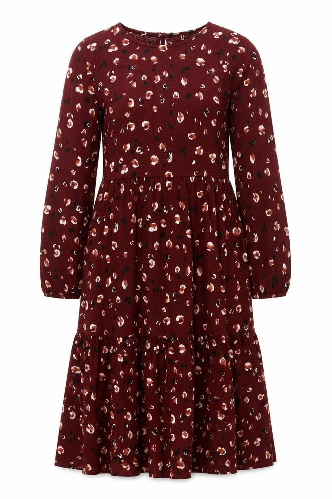 Next Women’s Red Animal Print A-Line Dress Size 10 Long Sleeve