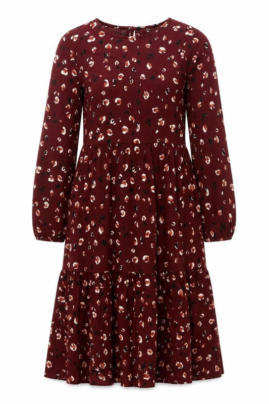 Next Women’s Red Animal Print A-Line Dress Size 10 Long Sleeve