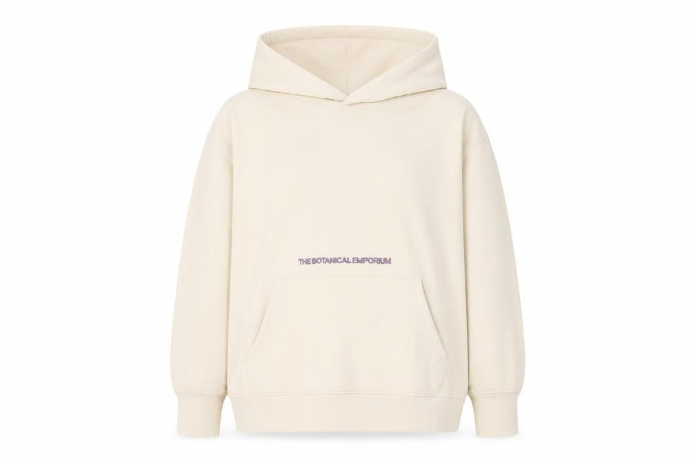 Stampd Unisex Beige Pullover Hoodie Size 12 Graphic Botanical Print