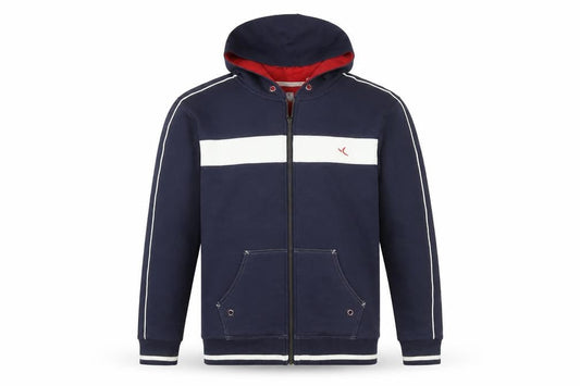 Decathlon Men’s Blue Hooded Full Zip Jacket Size M Cotton Blend