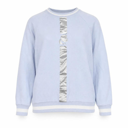 Karl Lagerfeld Womens Blue Small Sweatshirt Crew Neck Logo Cotton