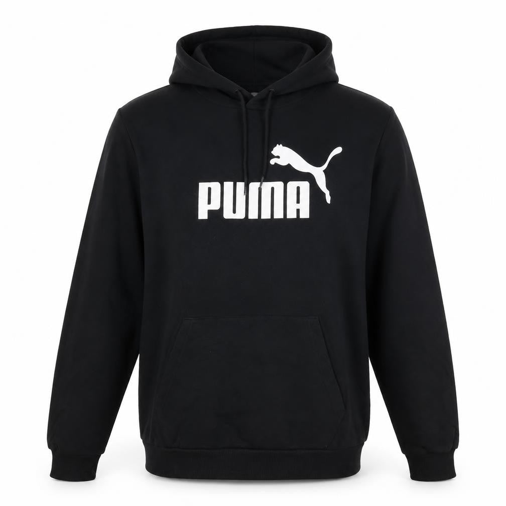 Puma Mens Black Pullover Hoodie L Regular Fit Sports Logo