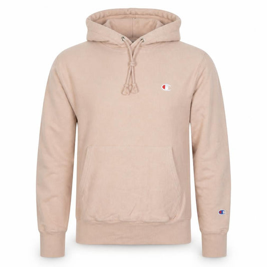Champion Men’s Beige Pullover Hoodie Small Logo Regular Fit