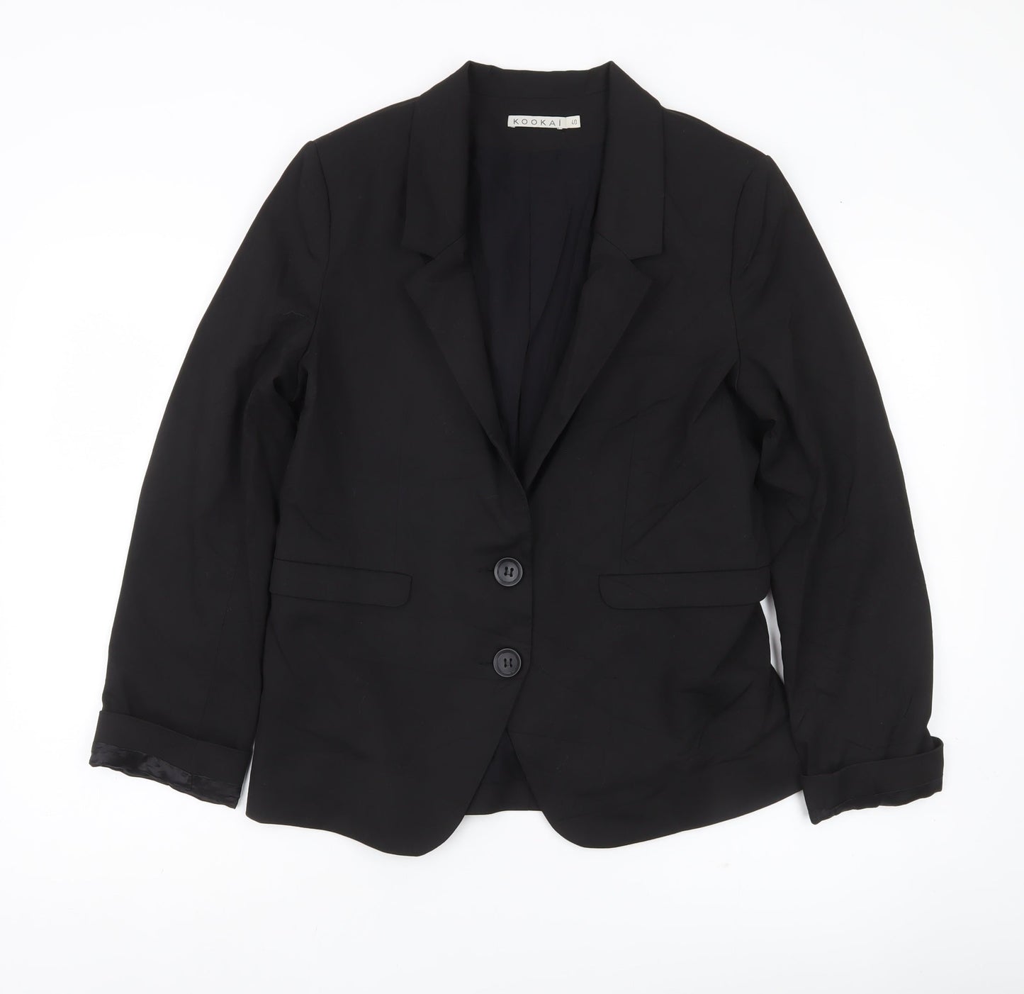Kookai Womens Black Size 12 Classic Blazer Jacket Workwear