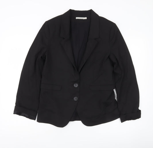 Kookai Womens Black Size 12 Classic Blazer Jacket Workwear