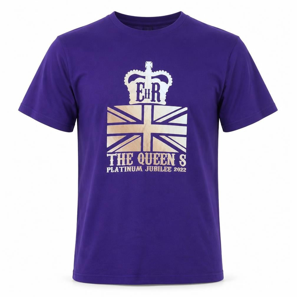 Gildan Men's Purple Medium Crew Neck Graphic Print T-Shirt Jubilee 2022
