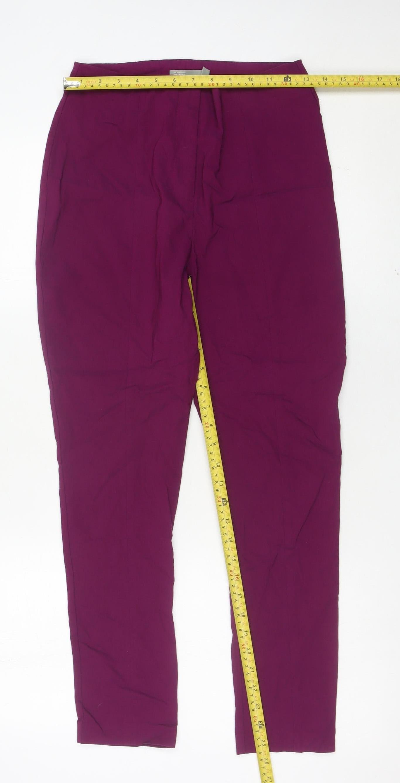 ASOS Women’s Purple Slim Straight Trousers UK 10 Workwear