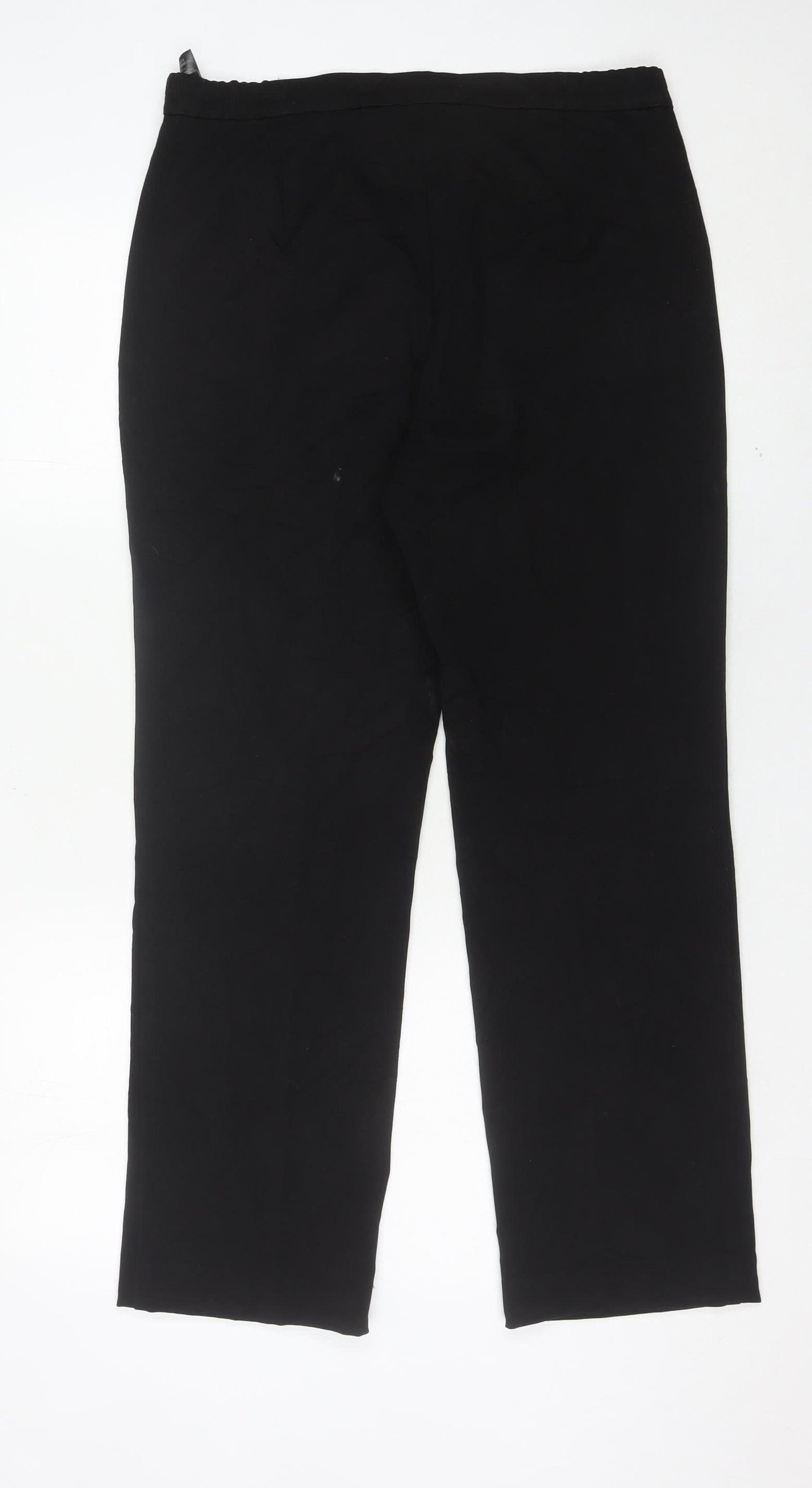 Marks and Spencer Women Black Size 10 Straight Leg Trousers