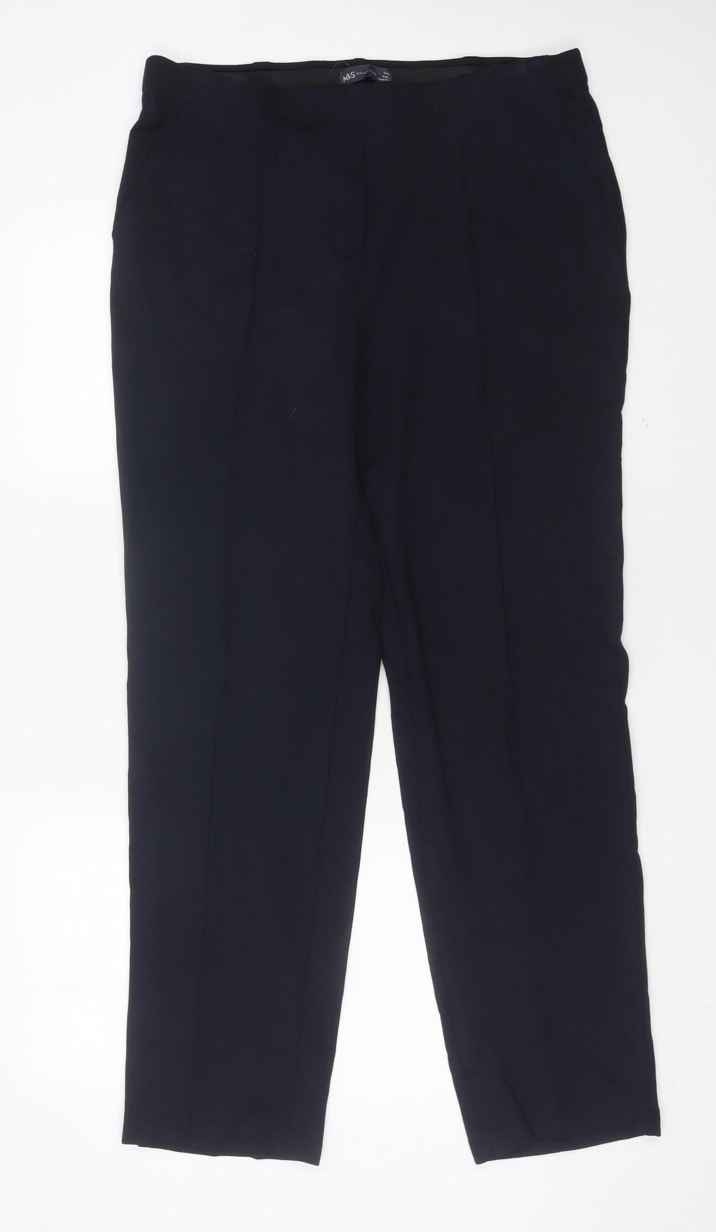 Marks and Spencer Womens Black Size 14 Dress Pants Trousers