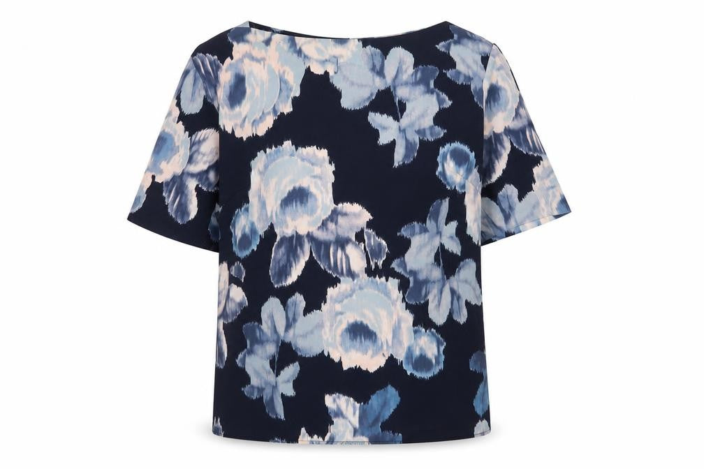 Betty Jackson Black Womens Floral Blouse Size 12 Multicoloured