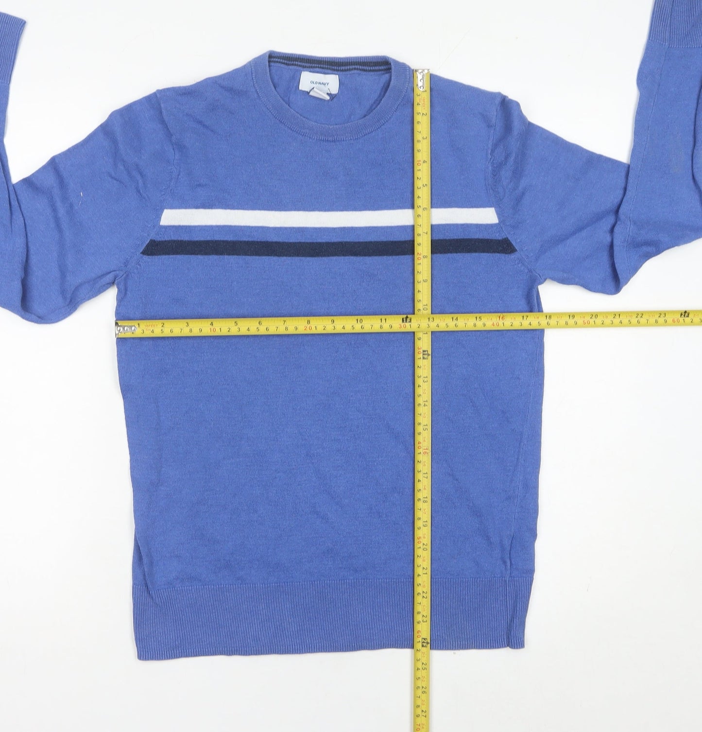 Old Navy Women’s Blue Crew Neck Jumper Size 8 Cotton Blend
