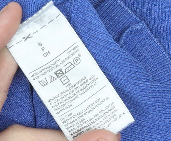 Old Navy Women’s Blue Crew Neck Jumper Size 8 Cotton Blend