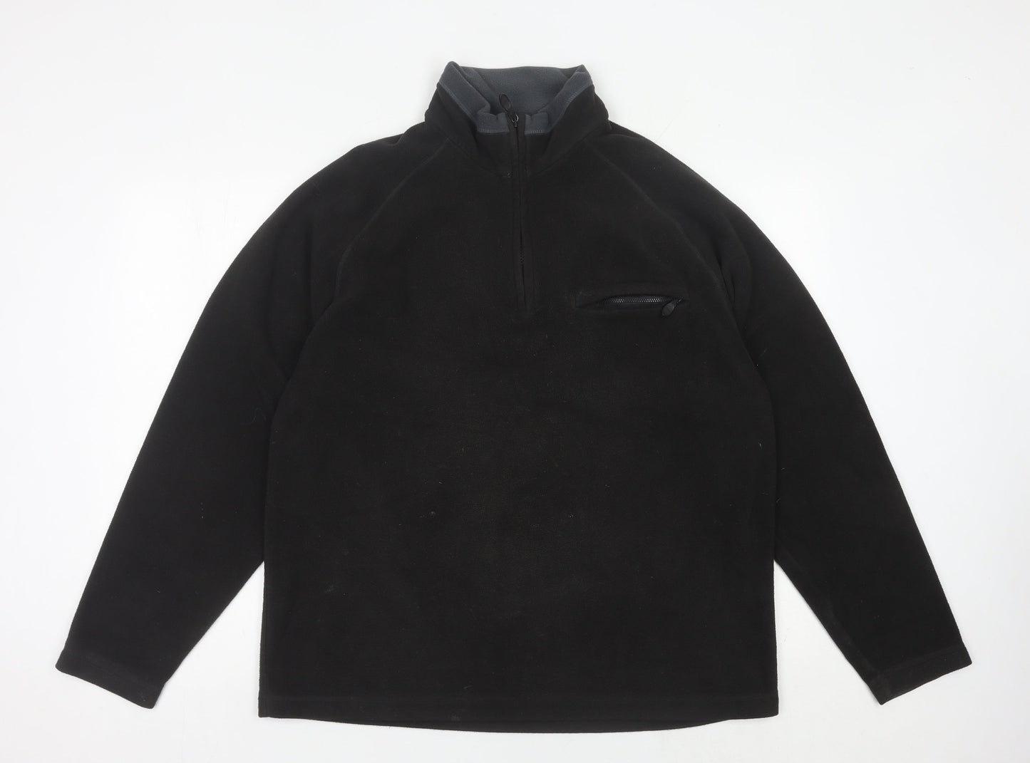 Marks & Spencer Men's Black Fleece Zip Jacket Size M 38"-40" Regular Fit