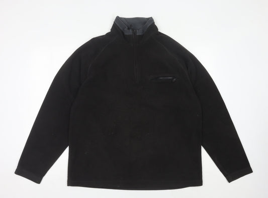 Marks & Spencer Men's Black Fleece Zip Jacket Size M 38"-40" Regular Fit