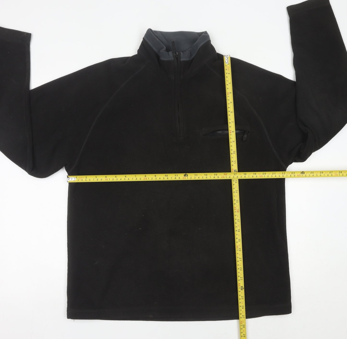 Marks & Spencer Men's Black Fleece Zip Jacket Size M 38"-40" Regular Fit