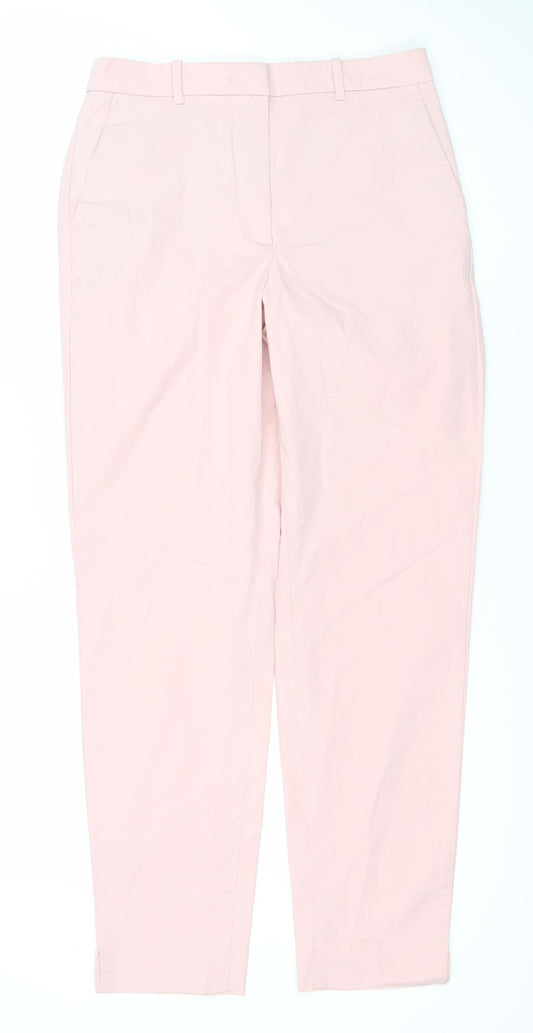 Marks and Spencer Womens Pink Chino Trousers Size 6 Regular Fit