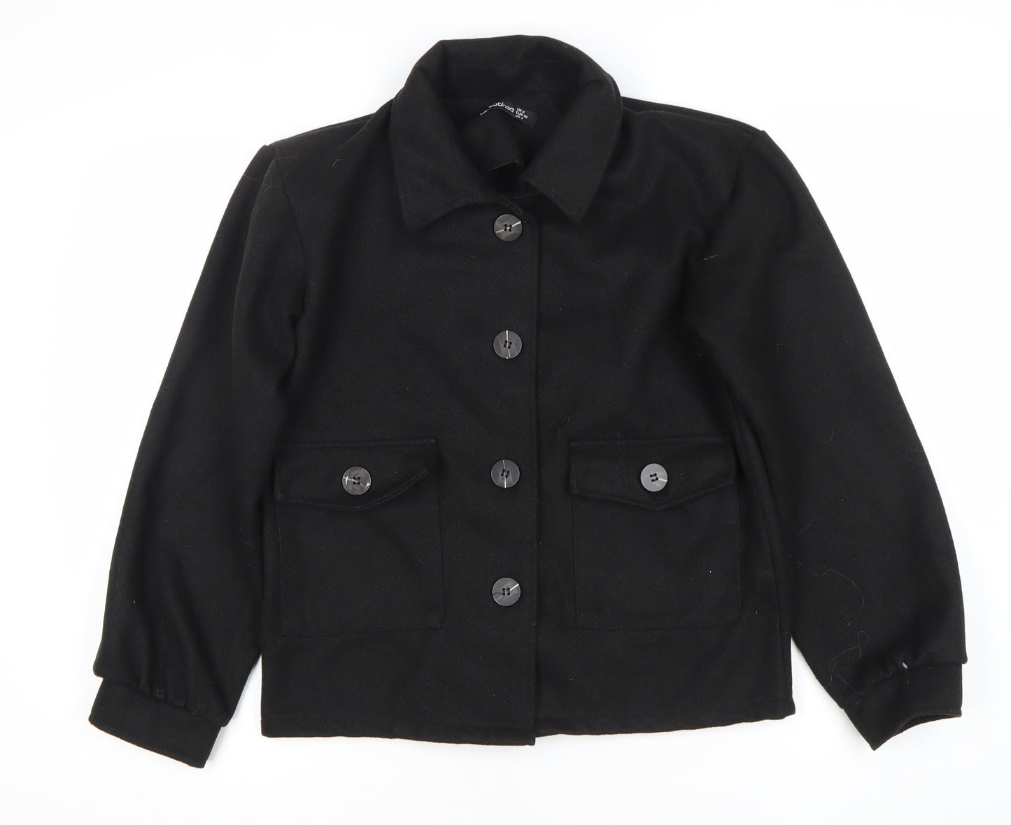 Boohoo Men’s Black Basic Jacket Size 36 Regular Fit Buttoned