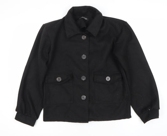 Boohoo Men’s Black Basic Jacket Size 36 Regular Fit Buttoned