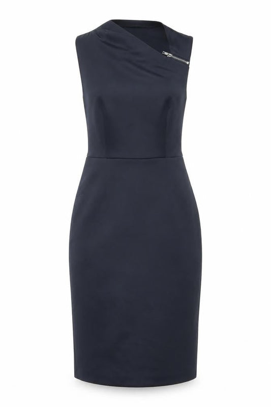Label Lab Womens Black Size 8 Sheath Sleeveless Asymmetric Dress