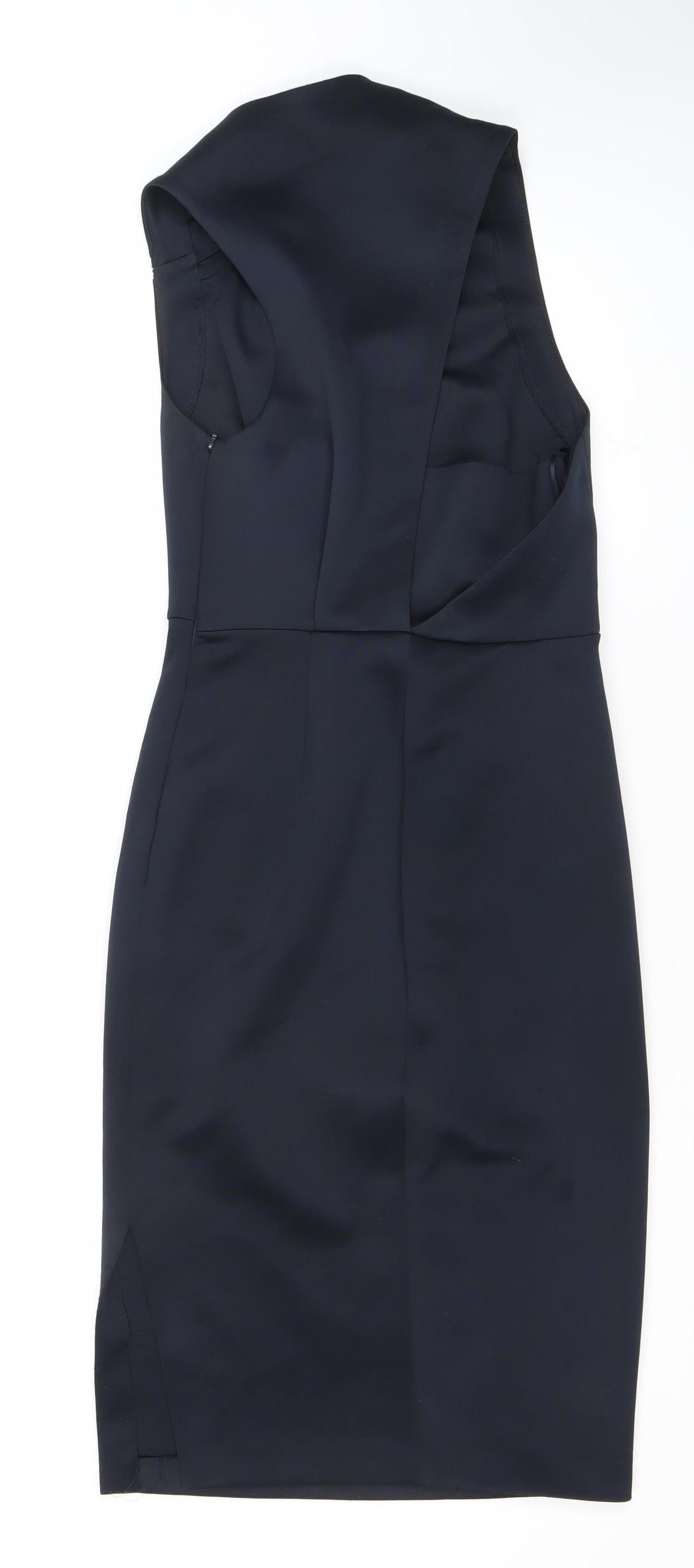 Label Lab Womens Black Size 8 Sheath Sleeveless Asymmetric Dress