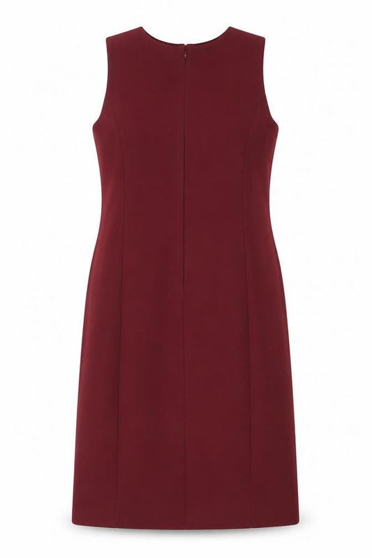 BHS Women Red Size 14 Sleeveless Sheath Knee Length Dress
