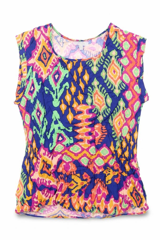 Stella Morgan Womens Multicoloured Size 12 Tunic Sleeveless Blouse Viscose
