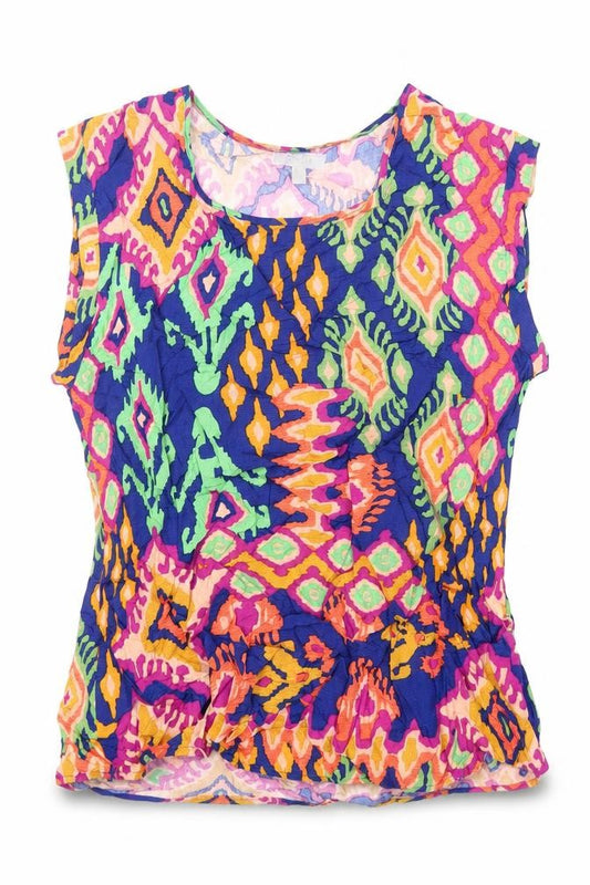 Stella Morgan Womens Multicoloured Size 12 Tunic Sleeveless Blouse Viscose