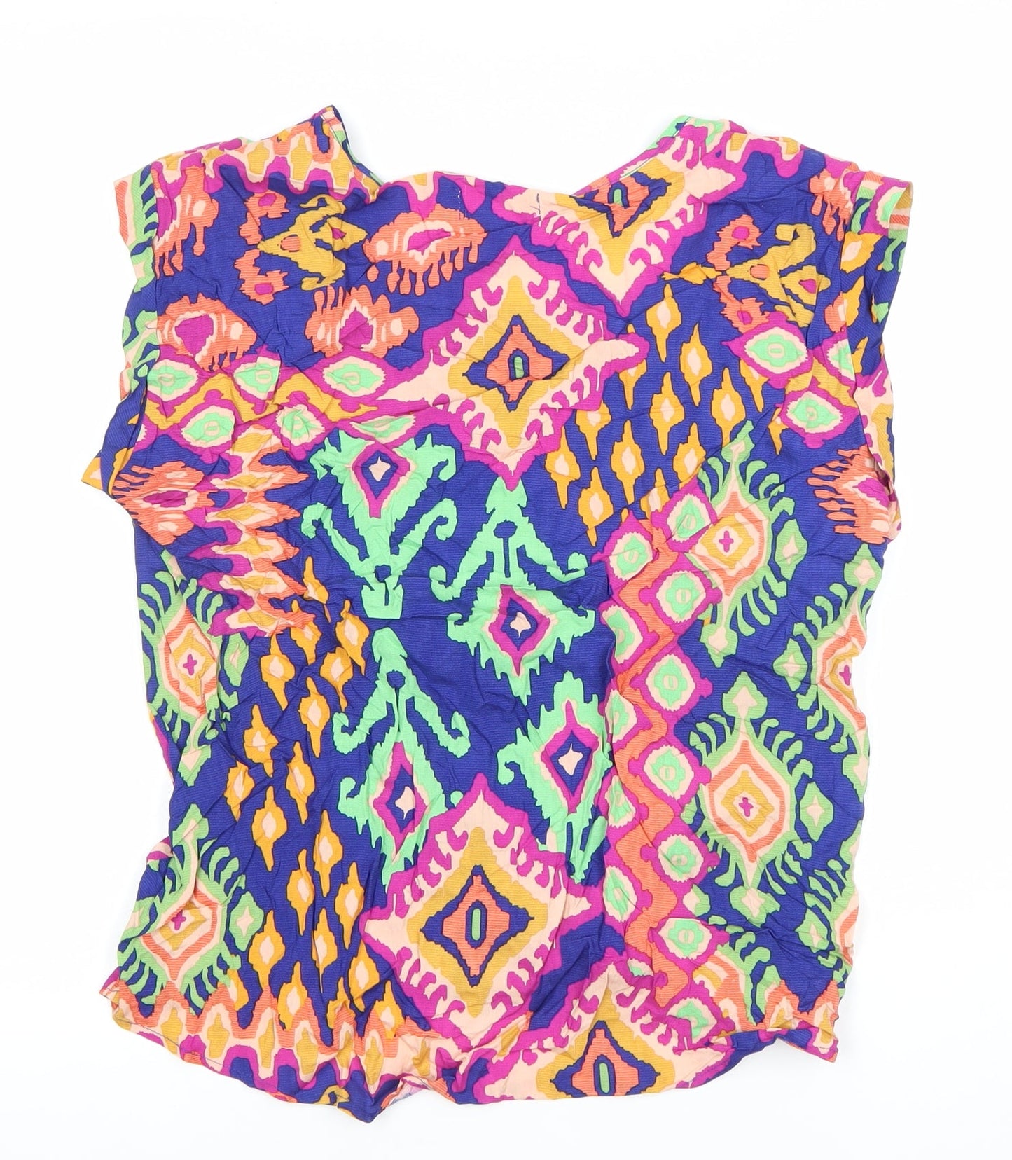Stella Morgan Womens Multicoloured Size 12 Tunic Sleeveless Blouse Viscose