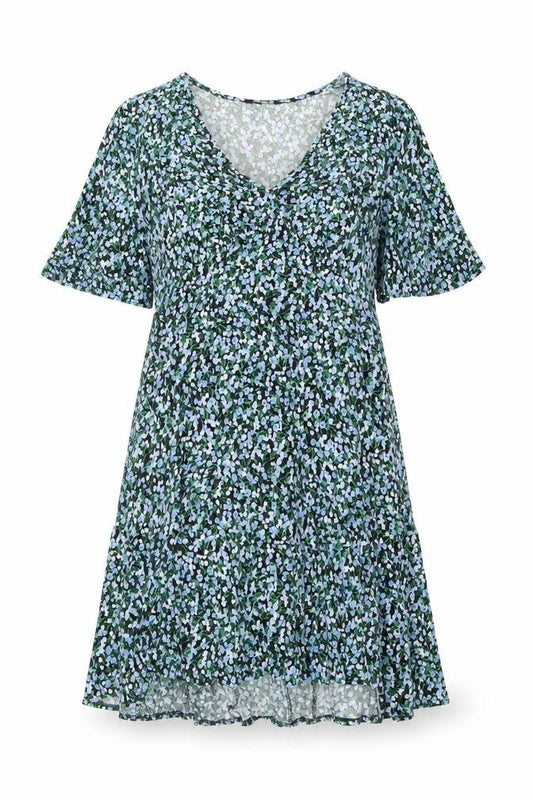 New Look Women’s Floral Asymmetric V-Neck Dress Size 14