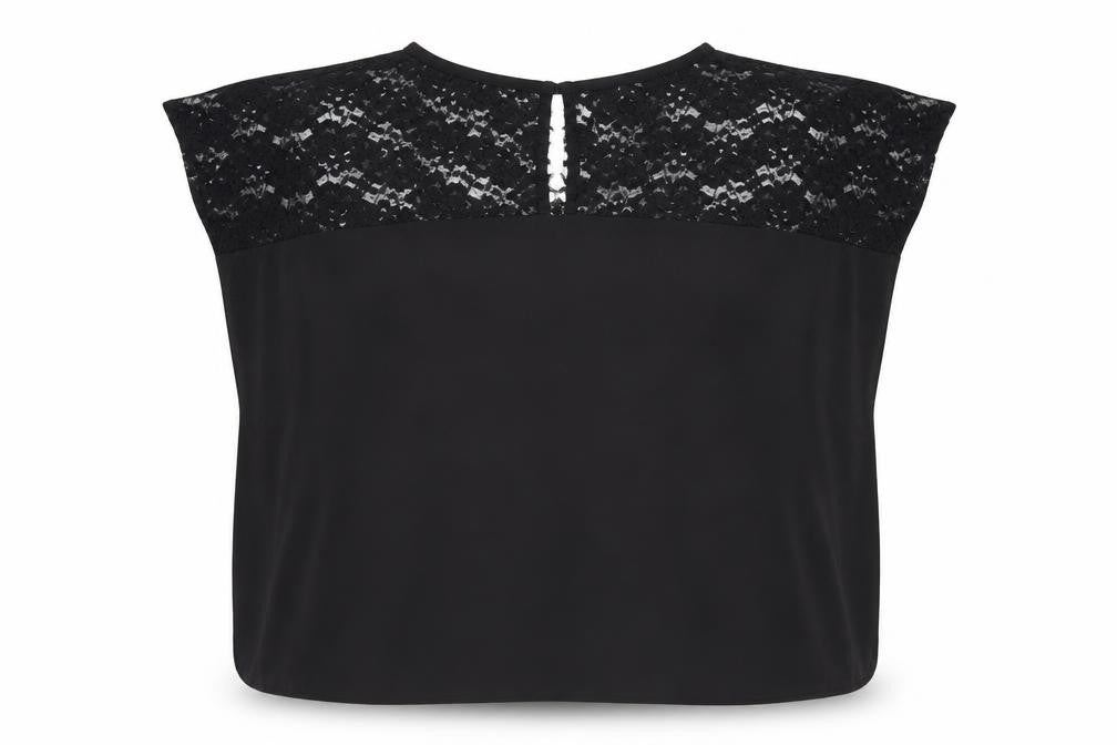 ARKITECT Womens Black Lace Tunic Blouse Size 12 Sleeveless