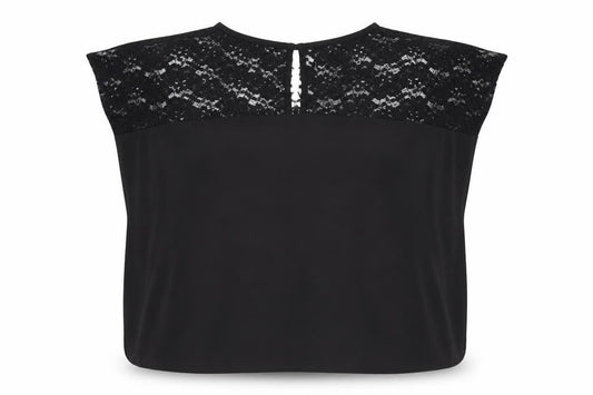 ARKITECT Womens Black Lace Tunic Blouse Size 12 Sleeveless