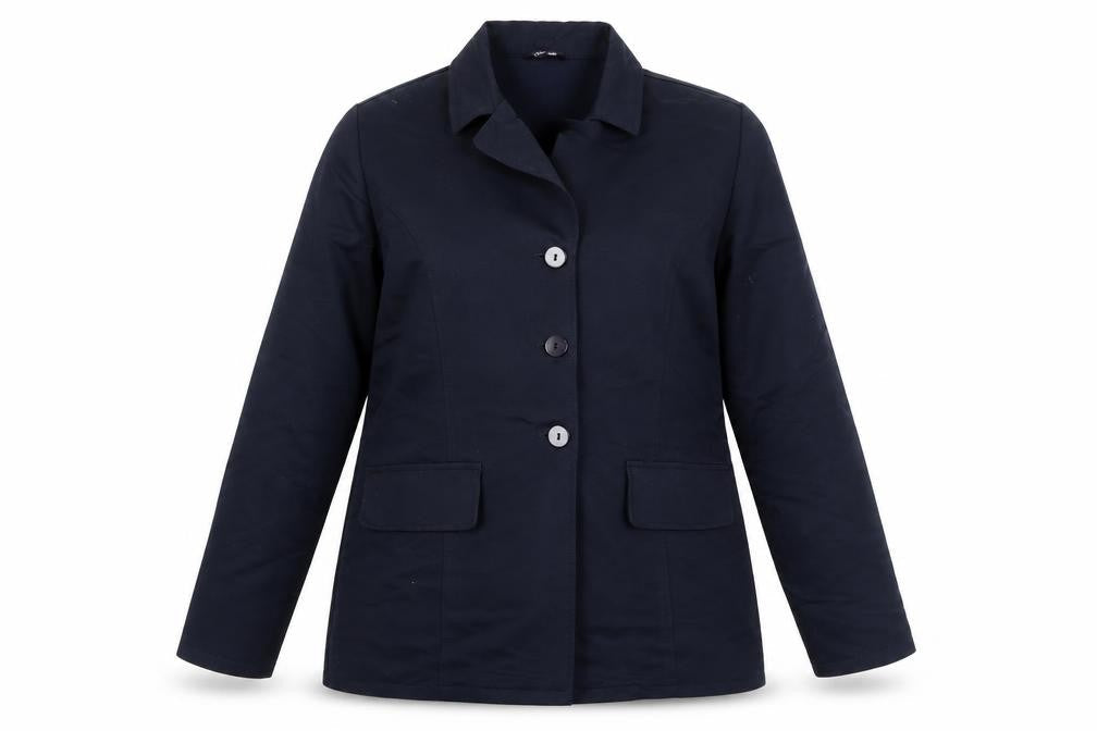 C&A Womens Blue Size 14 Suit Jacket Three Button Lined Workwear