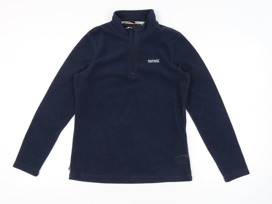Regatta Women’s Navy Fleece Sweatshirt UK 10 Pullover 1/2 Zip Outdoor