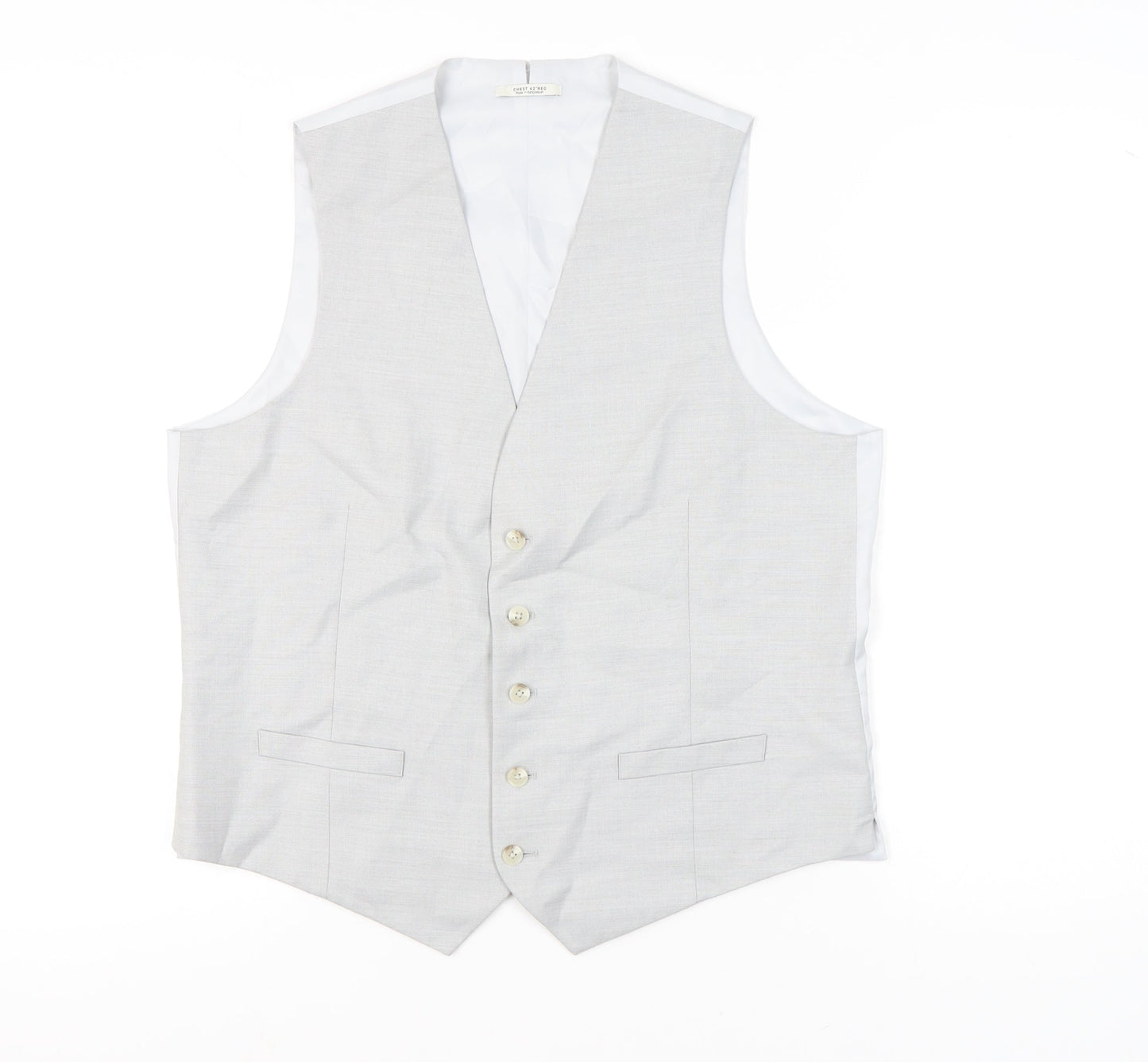 Marks and Spencer Men’s Grey Waistcoat XL 42in Chest Regular Fit