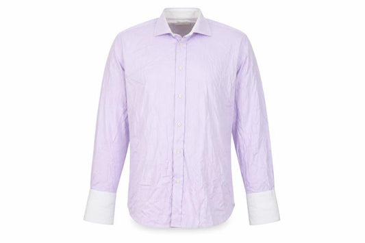 Ted Baker Men’s Purple Classic Fit Long Sleeve Cotton Dress Shirt 17 L