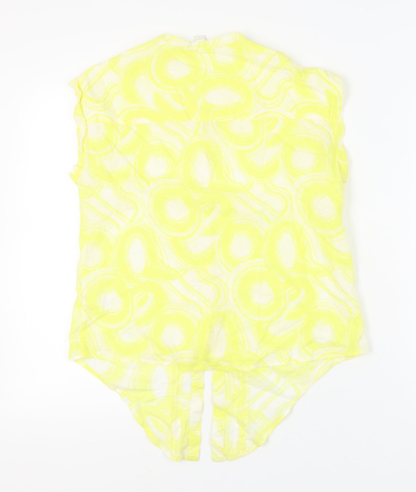 Monsoon Women’s Yellow Geometric Tunic Blouse UK 12 Cotton