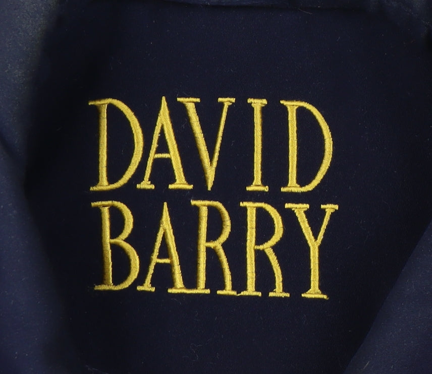 David Barry Womens Blue Size 12 Mid-Length Polyester Overcoat