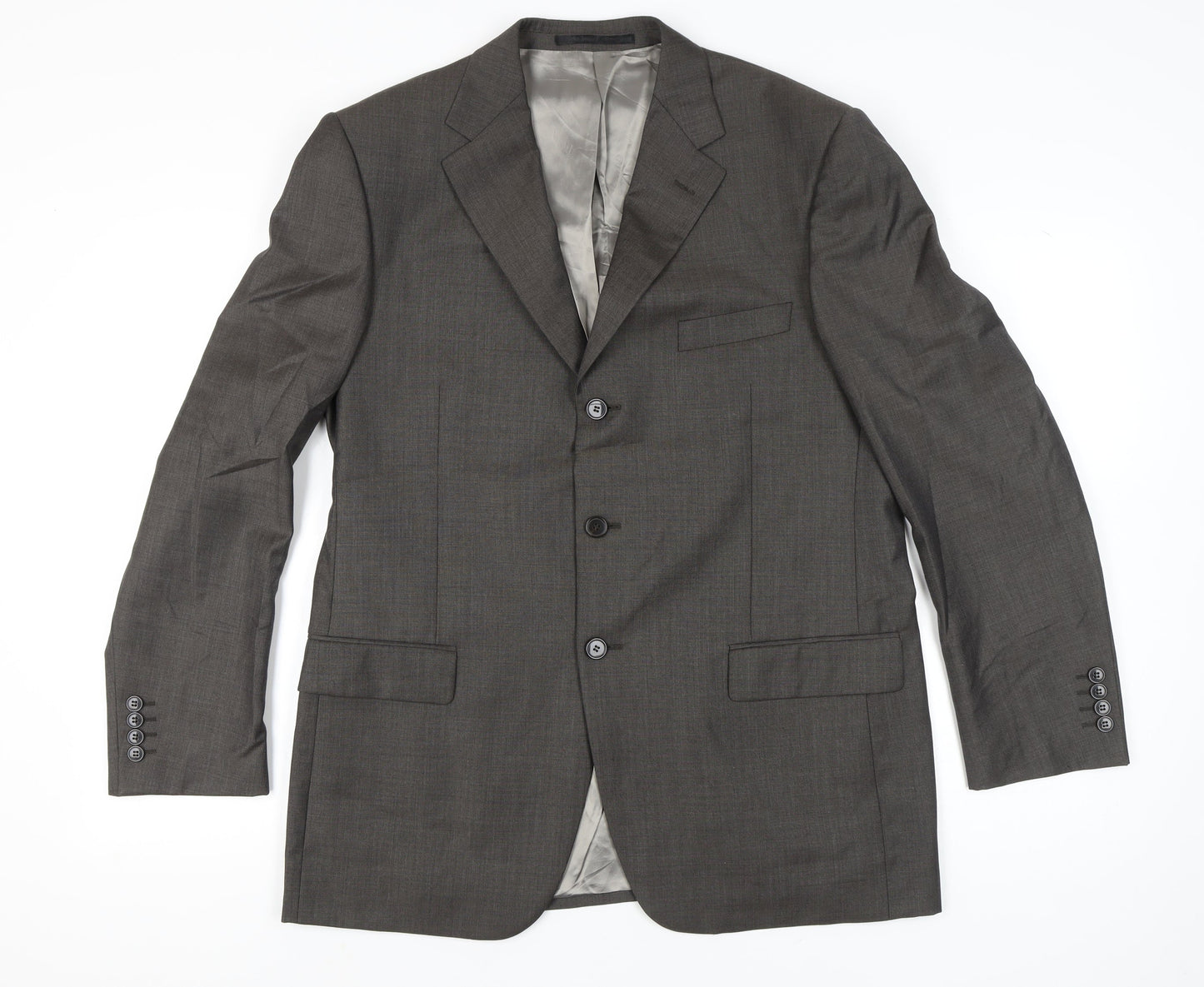Marks and Spencer Mens Brown Wool Blazer Jacket 42in Chest Medium