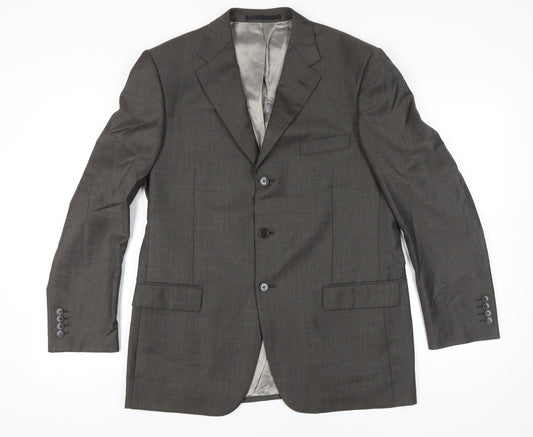 Marks and Spencer Mens Brown Wool Blazer Jacket 42in Chest Medium