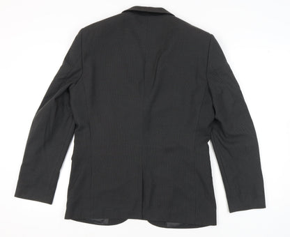 Next Men's Grey Blazer Jacket Size 40 Regular Fit Notch Lapel