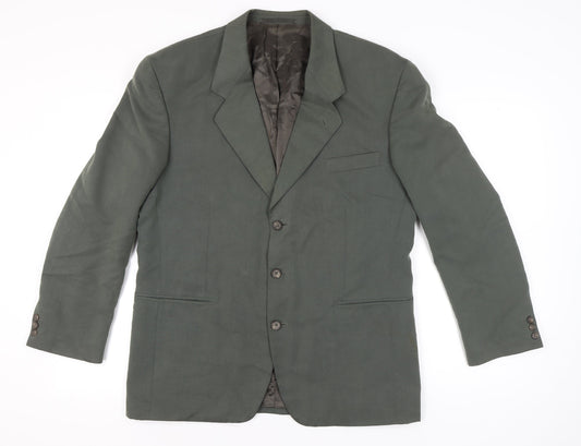 BHS Men’s Green 42in Regular Blazer Jacket Single Breasted