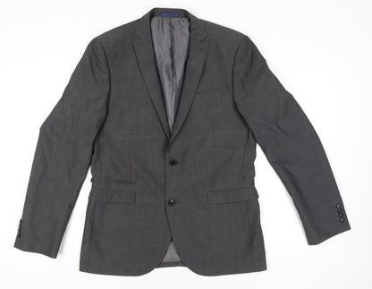 Next Men’s Grey 42L Blazer Jacket Wool Blend Formal