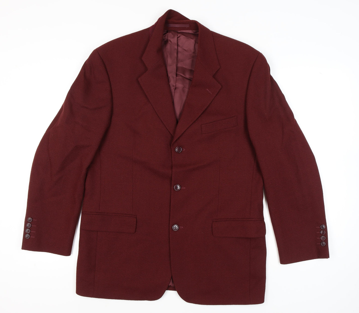 Douglas Men's Red Wool Blazer Jacket 50R Notch Lapel Classic Formal