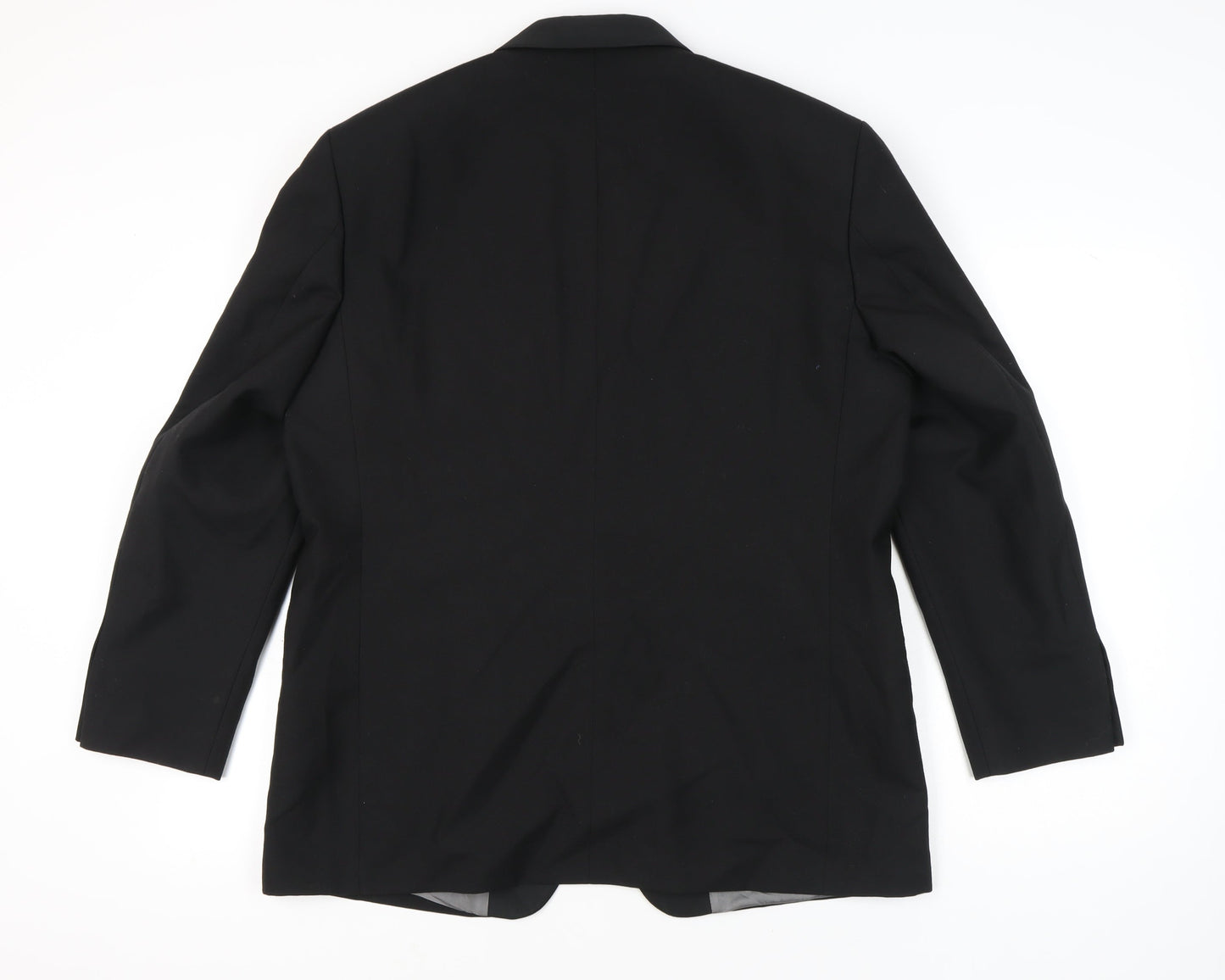 David Moss Men's Black Wool Blend Tuxedo Jacket Shawl Lapel Size 42 Regular